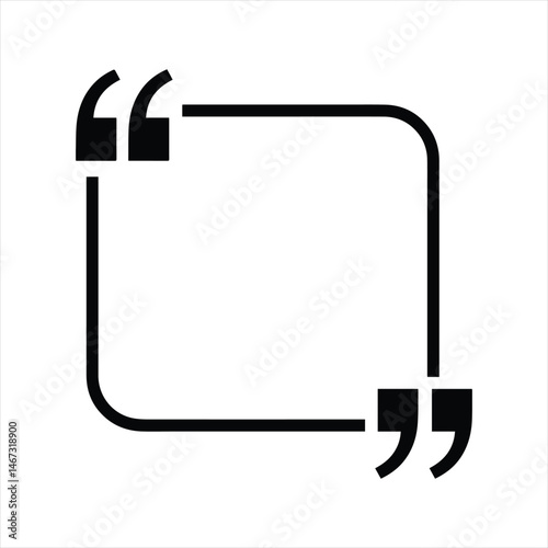 Quote box frame icon vector illustration.