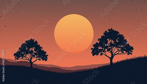 october twilight glow