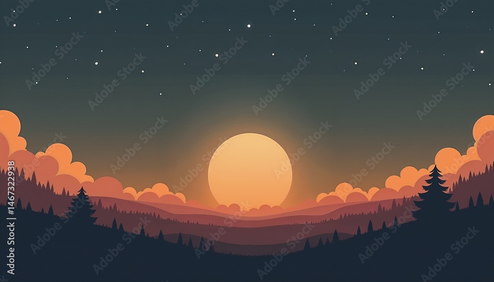 Obraz premium october twilight glow