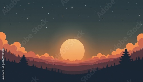 october twilight glow