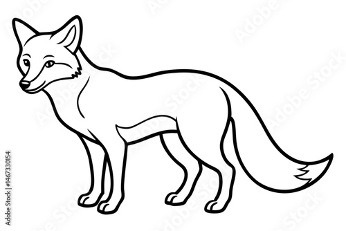 Wild Fox Sketch Vector