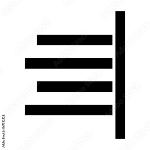 Right Alignment  Vector Glyph Icon Design
