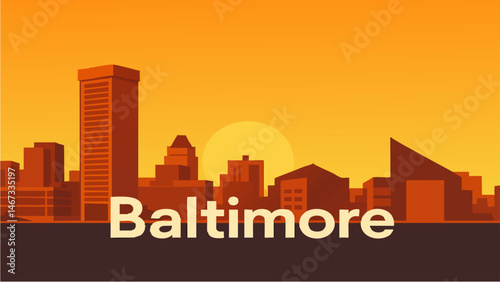 Baltimore Inner Harbor and Skyline