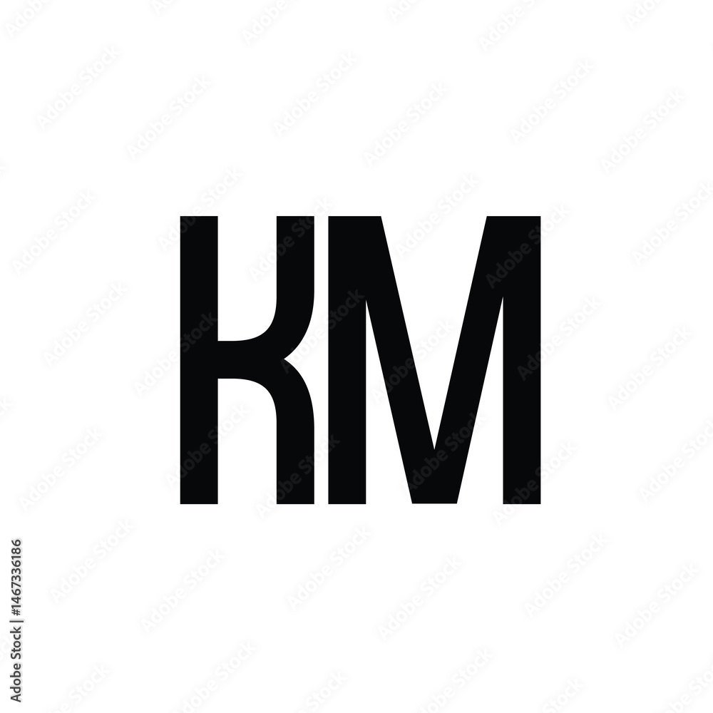 KM monogram logo design letter text name symbol monochrome logotype alphabet character simple logo KM monogram logo design letter text name symbol monochrome logotype alphabet character simple logo