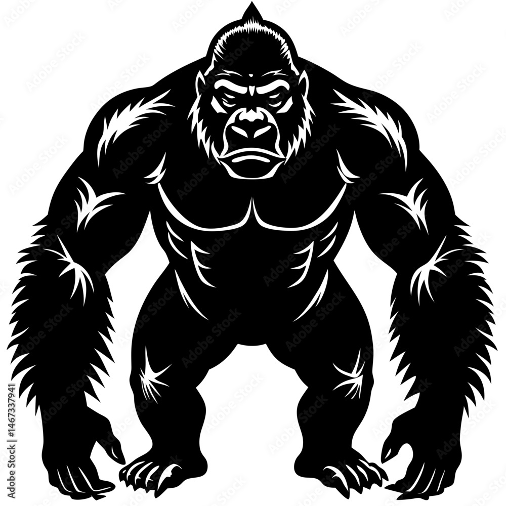 Fototapeta premium black gorilla silhouette