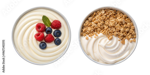 Yogurt Bowls with Fruits and Granola
