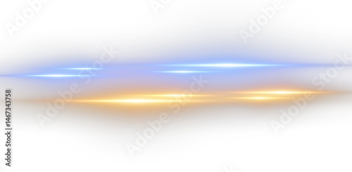 Abstract digital energy effect. glowing on dark background. Horizontal burst of light, beam effect. light lines.