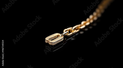 Obraz na płótnie Gold chain bracelet with diamond accents w salonie