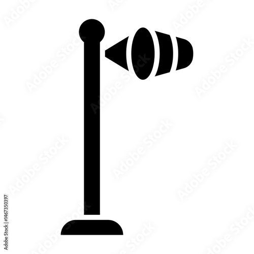 Wind Direction  Vector Glyph Icon Design