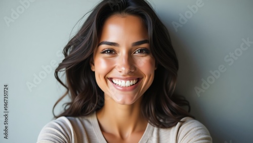 Smile of a Joyful Young Latina Woman photo