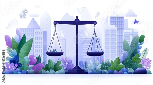 Justice in urban environment.  Balance and growth
