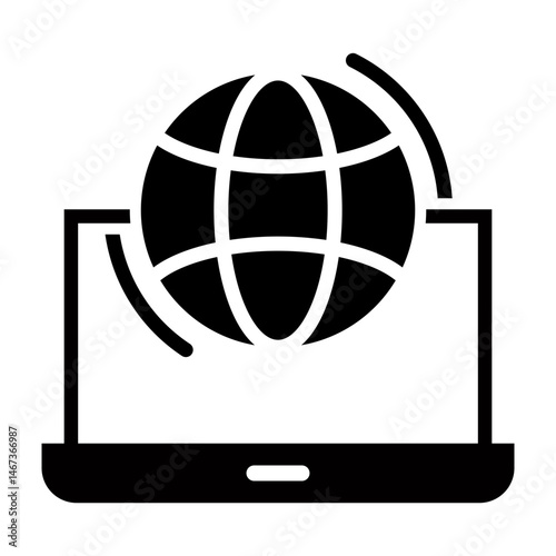 Digital Nomad    Vector Glyph Icon Design