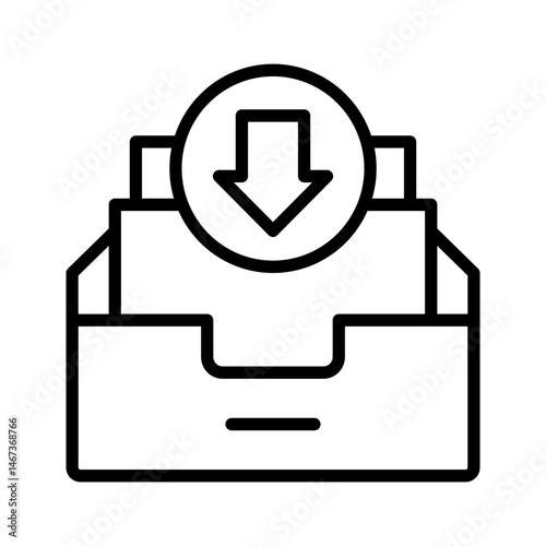 Obraz na płótnie inbox icon w salonie