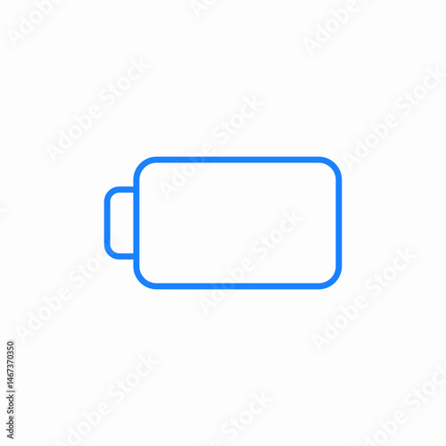 empty battery icon sign vector