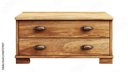 wooden drawer on transparent background PNG