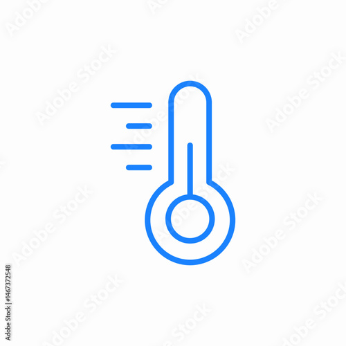 high thermometer icon sign vector
