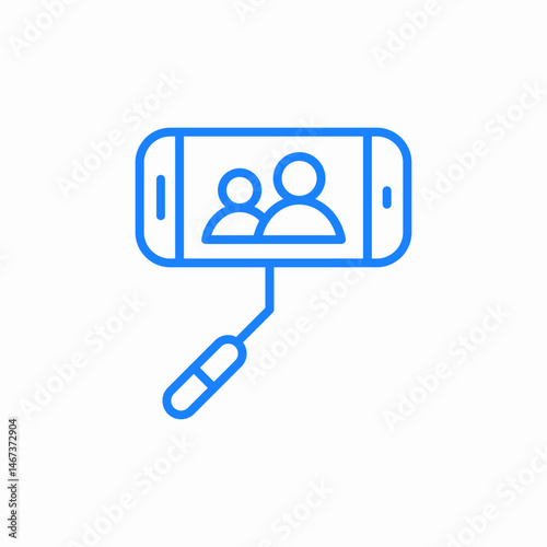 selfie stick phone icon sign vector