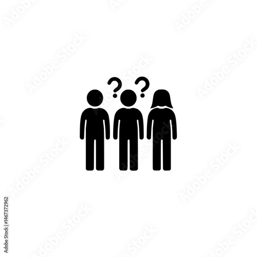 Conceptual vector icon of ask depicting dialogue and information request