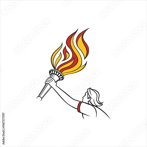 burning match on a white background