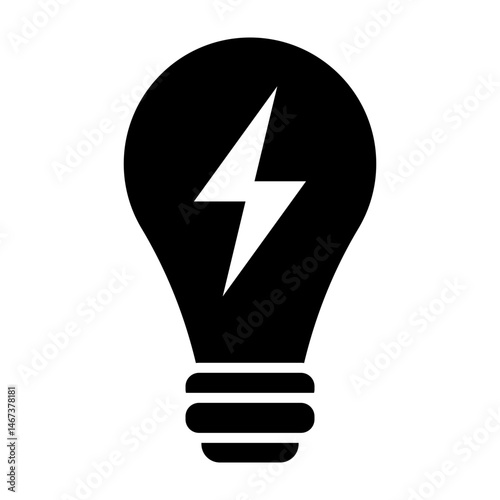 Light Bulb  Vector Glyph Icon Design