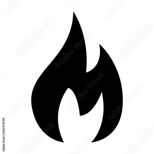Flame  Vector Glyph Icon Design