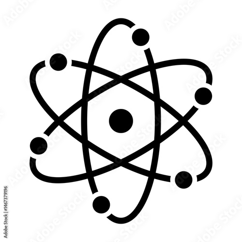 Atom  Vector Glyph Icon Design