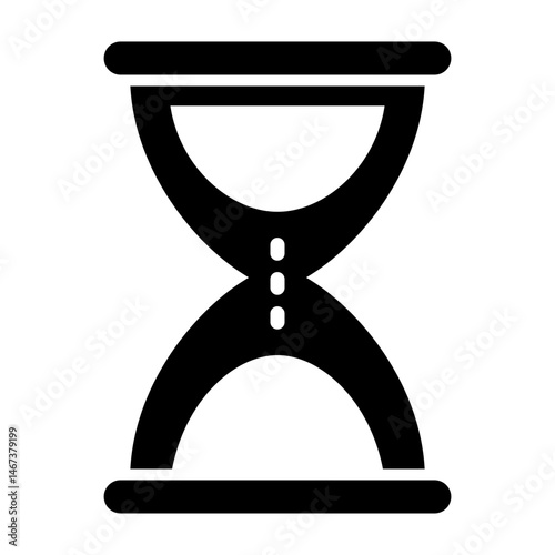 Sand Clock  Vector Glyph Icon Design