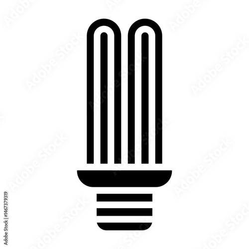 LED Bulb  Vector Glyph Icon Design