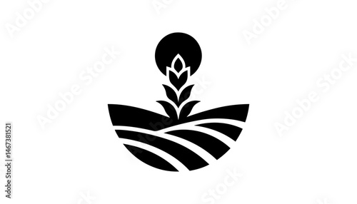 Landscaping agriculture logo icon vector 