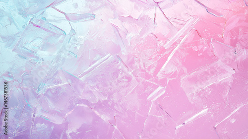 Obraz na płótnie Abstract pastel ice texture with pink and blue gradient w salonie