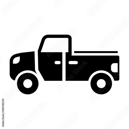 Pickup Truck  Vector Glyph Icon Design