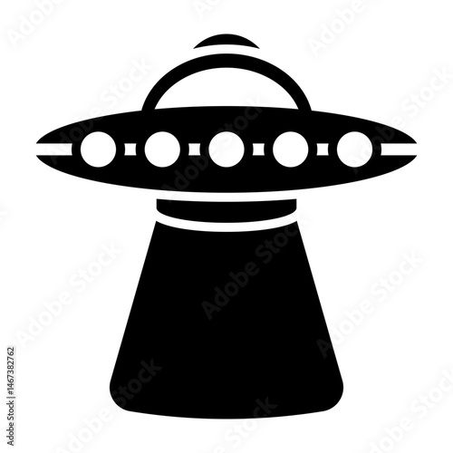 UFO  Vector Glyph Icon Design