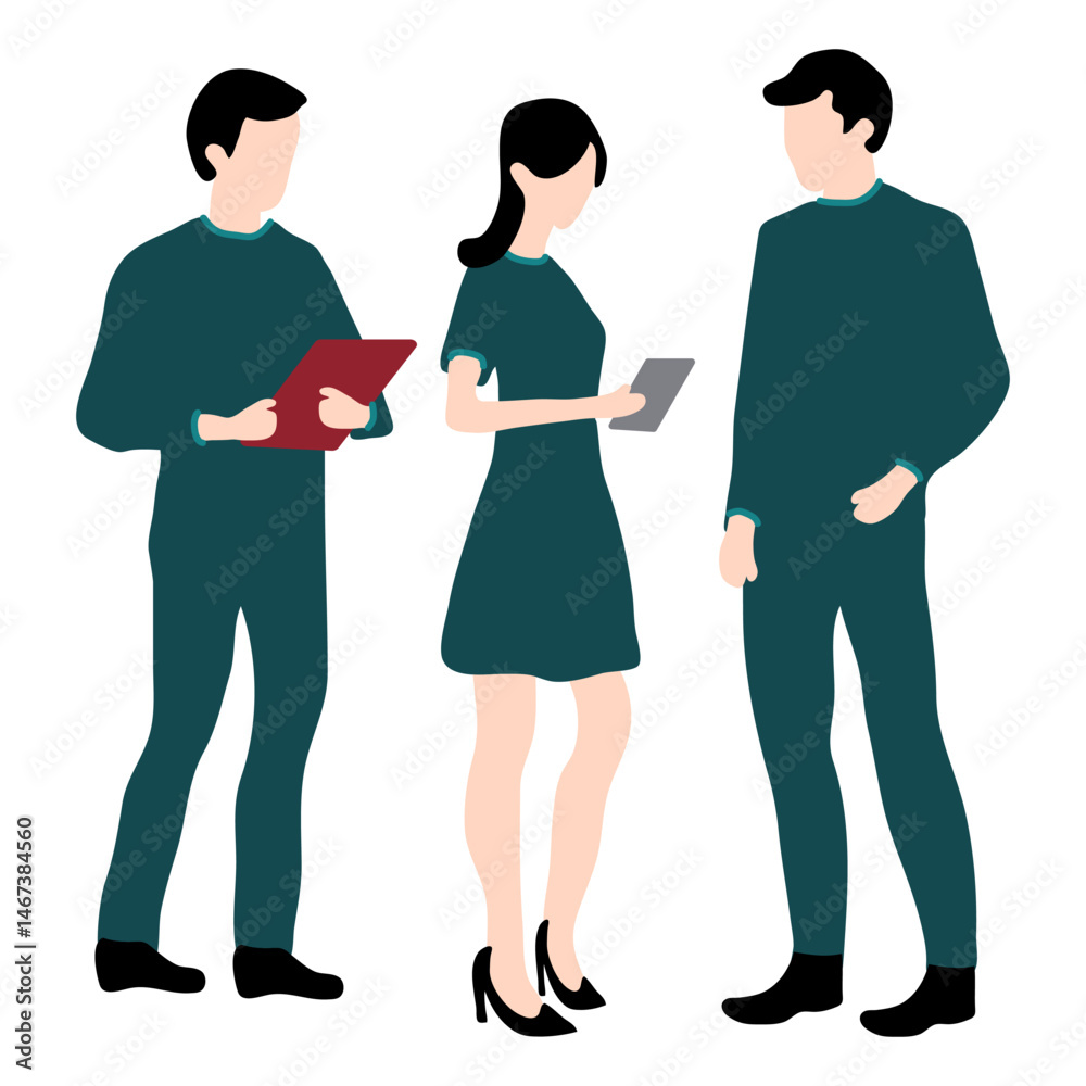 Obraz premium Business Professionals Engaging in Discussion