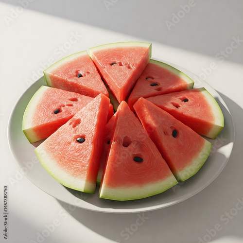 slices of watermelon on plate