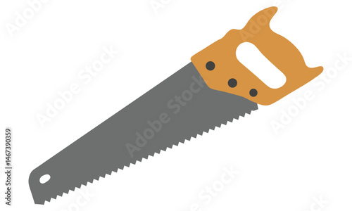 Vintage Hand Saw with Wooden Handle and Sharp Blade for Carpentry and DIY Projects
