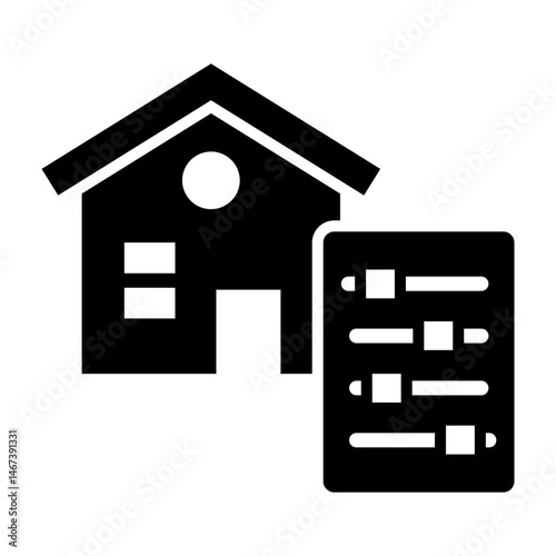 Home Control  Vector Glyph Icon Design
