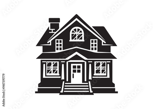 Home Silhouette Vector, Home Icon, Home Black Vector
