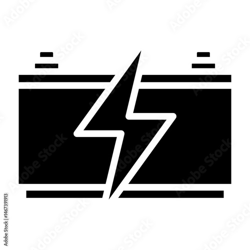 Battery  Vector Glyph Icon Design