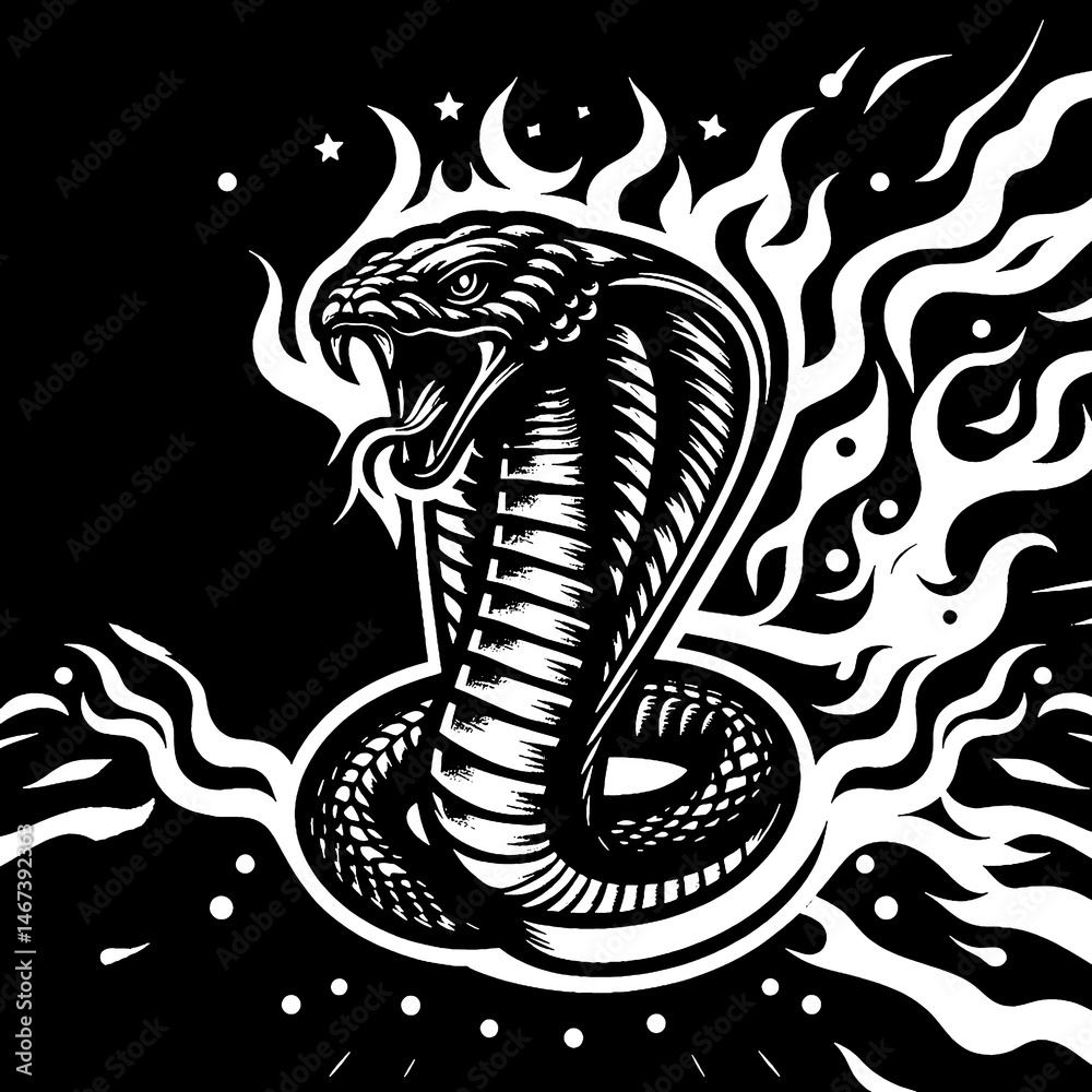 Fototapeta premium cobra tattoo vector