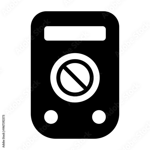 Voltmeter  Vector Glyph Icon Design