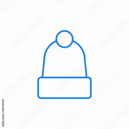 winter hat icon sign vector
