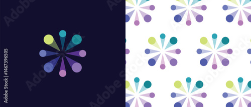 charity social communication and networking community support group of kids children teen teenager. circle dot swirl vector illustration icon logo symbol pattern for diversity inclusion concept. 