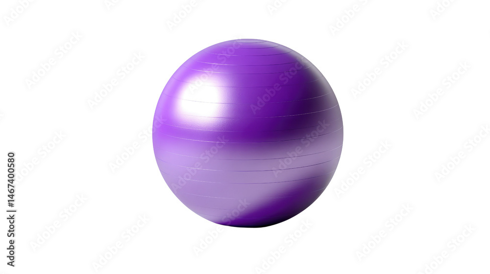 Purple Exercise Ball: A close-up studio shot features a vibrant, smooth, purple exercise ball. This versatile piece of equipment is ready for a workout! Purple Exercise Ball: A close-up studio shot features a vibrant, smooth, purple exercise ball. This versatile piece of equipment is ready for a workout!