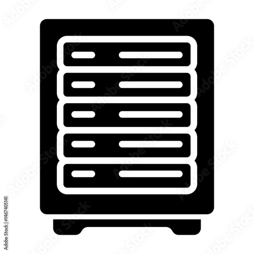 Server Rack  Vector Glyph Icon Design