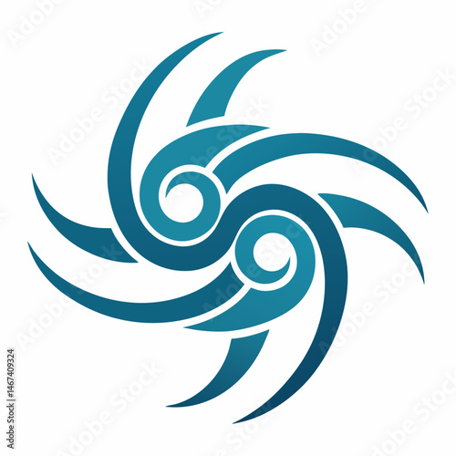 abstract blue swirl