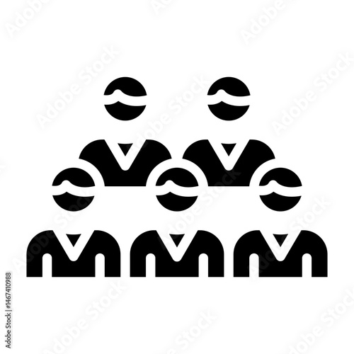 Voters Crowd  Vector Glyph Icon Design