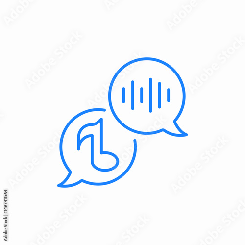 talking about music icon sign vector