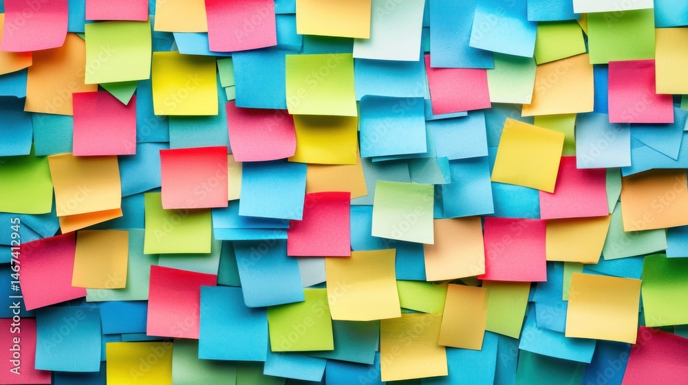 Sticky notes arranged to form an inspiring message Sticky notes arranged to form an inspiring message