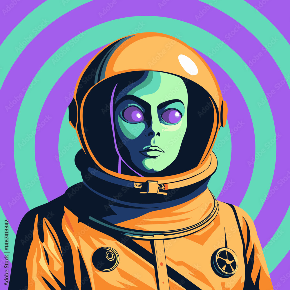 Fototapeta premium vector illustration of a girl