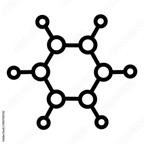 Oil molecul icon in vector illustration
